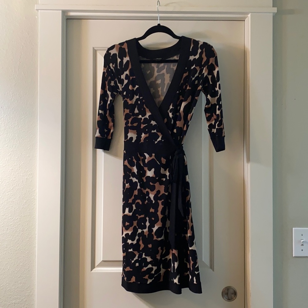 Alfani leopard print wrap dress